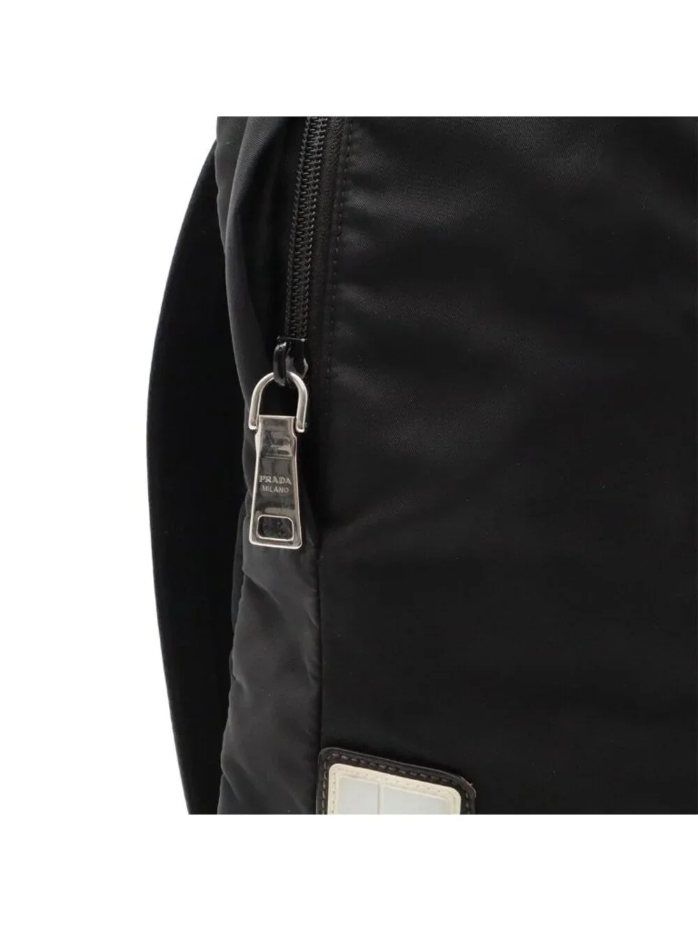 Prada Backpack Nylon Leather Nero Black Silver